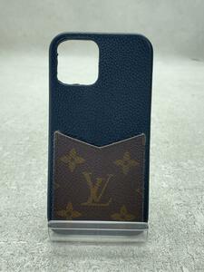 LOUIS VUITTON◆ルイヴィトン/M80080/IPHONE・バンパー12/12PRO_モノグラム/レザー/無地/メンズ