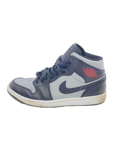 NIKE◆AIR JORDAN 1 MID_エアジョーダン 1 ミッド/28cm/BLK/レザー