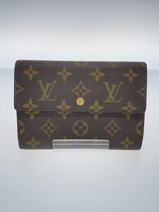 LOUIS VUITTON◆ポルト・トレゾール・エテュイ・パピエ_モノグラム・キャンバス_BRW/PVC/BRW/レディース