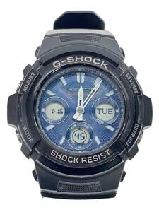 CASIO◆ソーラー腕時計・G-SHOCK/デジアナ/BLK