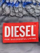 DIESEL◆フリースジャケット/S/ポリエステル/GRY/総柄/JQ1774_A125950CHAK/ウィンタージャケット_画像3