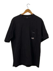 HUF◆Tシャツ/L/コットン/BLK/無地