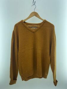 Jantzen◆Vintage/70s/USA製/Vネック/セーター(厚手)/SIZE:XL/ウール/イエロー