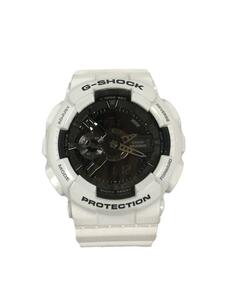 CASIO◆クォーツ腕時計・G-SHOCK/デジアナ/ラバー/ブラック/ホワイト/SS/GA-110GW-1AJF