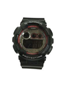 CASIO◆クォーツ腕時計・G-SHOCK/デジタル/ラバー/BLK/BLK/SS