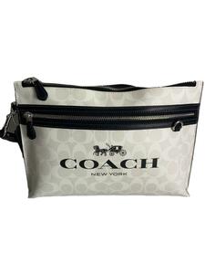 COACH◆セカンドバッグ/PVC/WHT/総柄/CP198