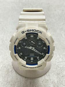 CASIO◆クォーツ腕時計・G-SHOCK/デジアナ/WHT