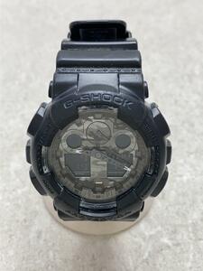 CASIO◆クォーツ腕時計・G-SHOCK/デジアナ/ラバー/BLK/BLK