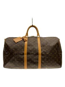 LOUIS VUITTON◆キーポル・バンドリエール55_モノグラム・キャンバス_BRW/PVC/BRW/ショルダー欠品