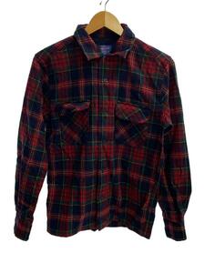 PENDLETON◆長袖シャツ/M/ウール/RED/チェック