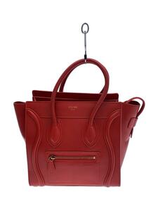 CELINE◆ラゲージ/ハンドバッグ/レザー/RED