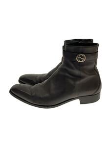 GUCCI◆ブーツ/46/BLK/レザー/114415