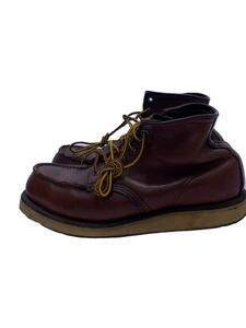 RED WING◆ブーツ/US8.5/BRW/レザー/90s~/半円犬タグ/20029/履きジワ