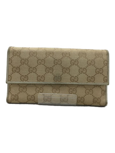 GUCCI◆長財布/キャンバス/BEG/総柄/レディース/257303・4276