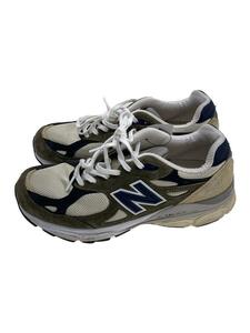 NEW BALANCE◆M990/グリーン/26cm/KHK/スウェード