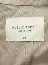 PUBLIC TOKYO◆Meoto/タイロッケンコート/2/コットン/BEG/600154005_画像3