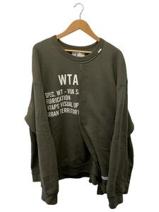 WTAPS◆ダブルタップス/トレーナー/スウェット/-/コットン/KHK/211ATDT-CSM27