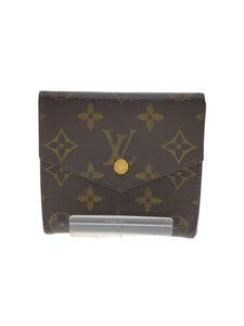 LOUIS VUITTON◆ポルト・モネ・ビエ・カルト・クレディ_モノグラム・キャンバス_BRW/レザー/BRW/メンズ