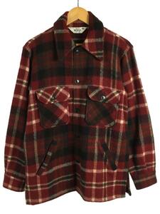 Woolrich◆60～70s/白タグ/ネルシャツ/M/ウール/RED