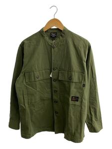 ALPHA INDUSTRIES◆アルファインダストリーズ/ts5114-9021/ミリタリーシャツ/長袖シャツ/M/コットン/カーキ/無地