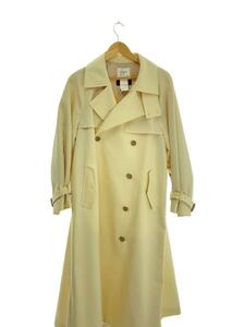 AMERI◆SUPERIOR FLARE TRENCH COAT/M/ウール/CRM/無地/01120730620