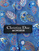 Christian Dior MONSIEUR◆ネクタイ/シルク/BLU/総柄/メンズ_画像3