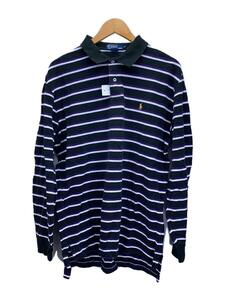 POLO RALPH LAUREN◆ポロシャツ/XL/コットン/BLK/ボーダー/RN41381