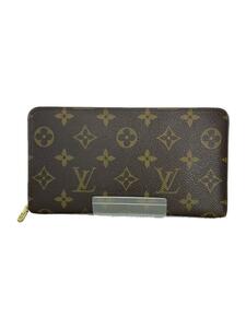 LOUIS VUITTON◆ポルト・モネ・ジップ_モノグラム・キャンバス_BRW/PVC/BRW/総柄/レディース