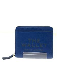 MARC JACOBS◆THE WALLET/2つ折り財布/レザー/ブルー/無地/レディース/2R3SMP044S10