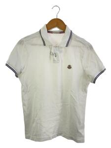 MONCLER◆ポロシャツ/S/コットン/WHT/E10918304300/MAGLIA POLO MANICA CORTA