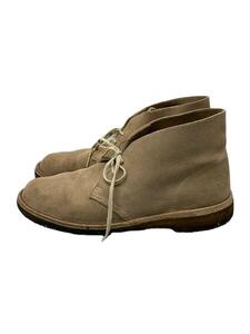 Clarks◆レースアップブーツ/US8.5/BEG/スウェード