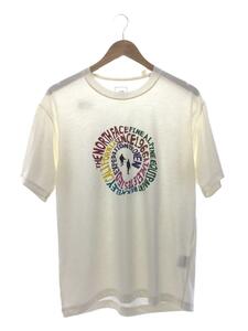 THE NORTH FACE◆S/S CIRCULAR HIKERS TEE_ショートスリーブサーキュラーハイカーズティー/L/コットン/IVO