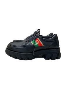 GUCCI◆レースアップブーツ/UK9.5/BLK/レザー/663369