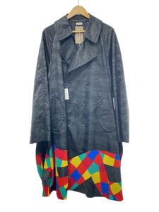 COMME des GARCONS HOMME PLUS◆23SS/異素材ドッキングダブルピーコート/タグ付/コート/L/ナイロン/カモフラ/PK-C010