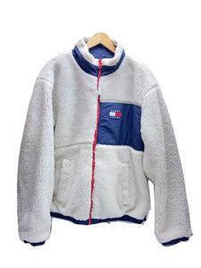 TOMMY JEANS◆リバーシブル/フリースジャケット/XL/ナイロン/WHT/6800439285