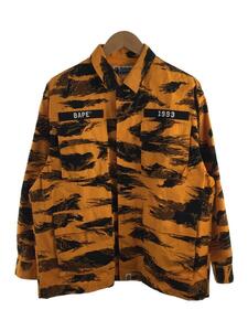 A BATHING APE◆TIGER CAMO RELAXED FIT Mジャケット/S/コットン/ORN/カモフラ/001SHI701003F