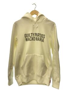 WACKO MARIA◆S/コットン/WHT/HEAVY WEIGHT PULLOVER HOODED SWEAT SHIRT/シミ有