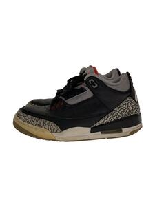 NIKE◆AIR JORDAN 3 RETRO OG/ローカットスニーカー/27cm/BLK/レザー/854262-001