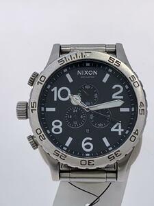 NIXON◆クォーツ腕時計/アナログ/BLK/SLV/51-30