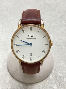 Daniel Wellington◆腕時計/アナログ/レザー/WHT/BRW/B34R1