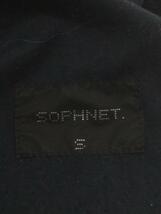 SOPHNET.◆21AW/WIDE BELTED BAGGY TUCK TAPERED PANTS/S/コットン/ブラック_画像4