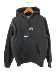 Supreme◆18AW/Split Box Logo Hooded Sweatshirt/パーカー/M/コットン/BLK