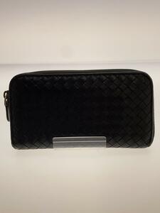 BOTTEGA VENETA◆長財布/レザー/ブラック/メンズ/114076 V001N