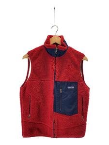 patagonia◆フリースベスト/S/ポリエステル/RED/23044/made in USA/RETRO X VEST