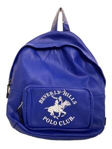 BEVERLY HILLS POLO CLUB◆リュック/レザー/BLU/無地