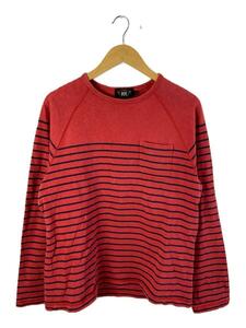 RRL◆長袖Tシャツ/M/コットン/RED/ボーダー