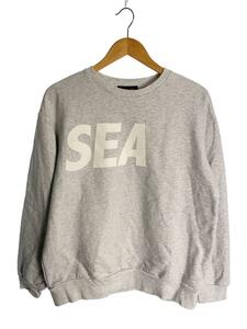 WIND AND SEA◆スウェット/Crew Neck Black-D．Violet/M/コットン/GRY/WDS-SEA-Q2-01●