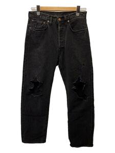 UNUSED◆アンユーズド/デニム/13oz ripped denim pants/ボトム/2/デニム/BLK