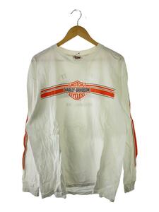 HARLEY DAVIDSON◆長袖Tシャツ/XL/コットン/WHT