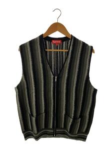 Supreme◆ニットベスト(厚手)/S/アクリル/GRY/ストライプ/Stripe Sweater Vest